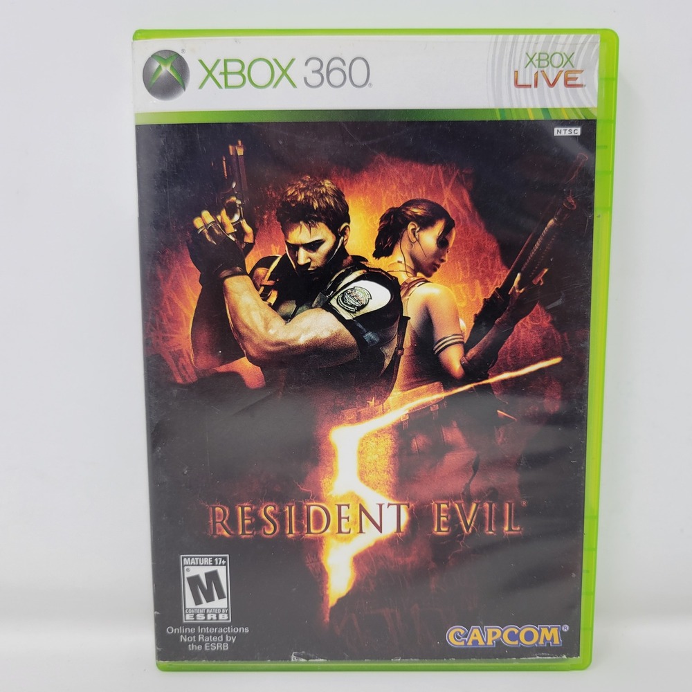 Resident Evil 5 Capcom Microsoft Xbox 360 2009 Survival Horror Game CIB NTSC